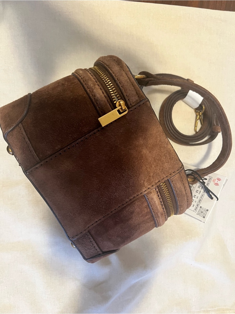 Zara Brown Leather Vanity Bag - NWT - Picture 10 of 10